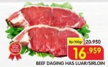 Promo Harga Daging Has Luar (Daging Sirloin) per 100 gr - Superindo