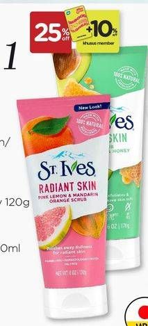 Promo Harga ST IVES Facial Scrub Radiant Skin Pink Lemon Mandarin Orange, Soft Skin Avocado Honey 170 gr - Watsons