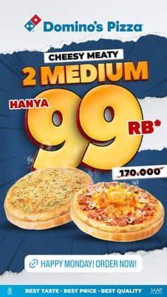 Promo Harga Cheesy Meaty  - Domino Pizza