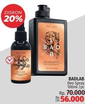 Promo Harga Bad Lab Anti-Bacterial & Deodorising Fragrance 100 ml - LotteMart