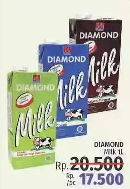 Promo Harga DIAMOND Milk UHT 1 ltr - LotteMart