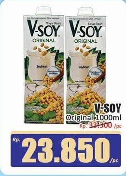 Promo Harga V-soy Soya Bean Milk Original 1000 ml - Hari Hari