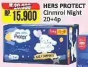 Promo Harga Hers Protex Comfort Night Wing 30cm 24 pcs - Alfamart