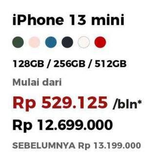 Promo Harga APPLE iPhone 13 Mini 128 GB, 256 GB, 512 GB  - Erafone