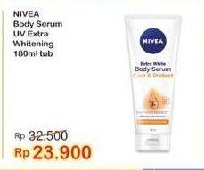 Promo Harga NIVEA Body Serum Extra White Anti Age 180 ml - Indomaret