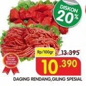 Promo Harga Daging Rendang/ Daging Giling Spesial per 100 gr - Superindo