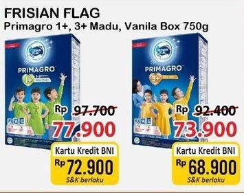 Promo Harga Frisian Flag Primagro 1+ Madu, Vanilla 800 gr - Alfamart