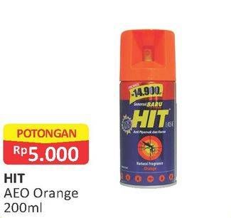 Promo Harga HIT Aerosol Orange 200 ml - Alfamart