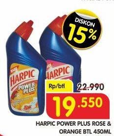 Promo Harga HARPIC Pembersih Kloset Power Rose, Orange 450 ml - Superindo