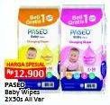 Promo Harga Paseo Baby Wipes All Variants per 2 pcs 50 sheet - Alfamart