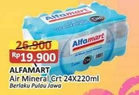 Promo Harga Alfamart Air Mineral per 24 botol 220 ml - Alfamart