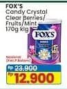 Promo Harga Foxs Crystal Candy Berries, Fruits, Fruity Mints 180 gr - Indomaret