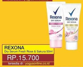 Promo Harga REXONA Dry Serum Fresh Rose, Fresh Sakura 50 ml - Yogya