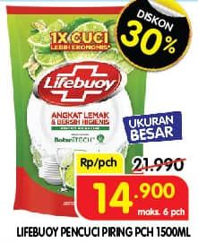 Promo Harga Lifebuoy Pencuci Piring 1500 ml - Superindo