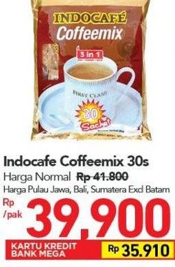 Promo Harga Indocafe Coffeemix per 30 sachet 20 gr - Carrefour