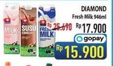 Promo Harga DIAMOND Fresh Milk 946 ml - Hypermart