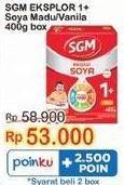 Promo Harga SGM Eksplor Soya 1-5 Susu Pertumbuhan Madu, Vanila 400 gr - Indomaret