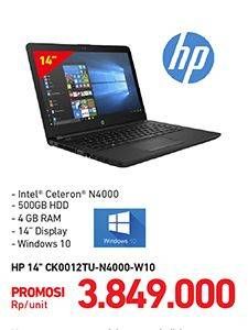 Promo Harga HP Notebook 14-CK0012TU | IntelÂ® CeleronÂ®  - Carrefour