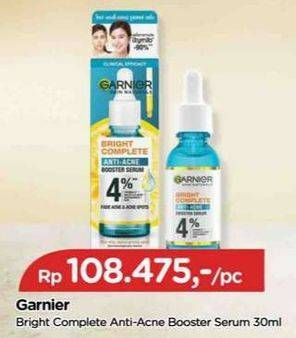 Promo Harga Garnier Bright Complete Serum Anti Acne Serum 30 ml - TIP TOP