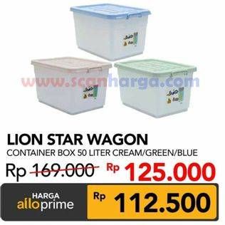Promo Harga Lion Star Wagon Container 50lt  - Carrefour