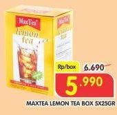 Promo Harga Max Tea Minuman Teh Bubuk per 5 sachet 25 gr - Superindo