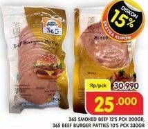 Promo Harga 365 Smoked Beef/ Beef Burger Patties  - Superindo