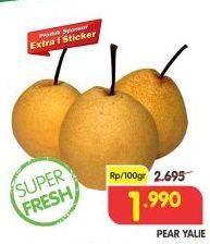 Promo Harga Pear Ya Lie per 100 gr - Superindo