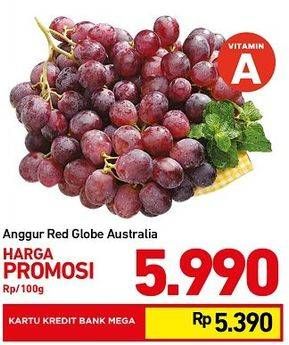 Promo Harga Anggur Red Globe Australia per 100 gr - Carrefour