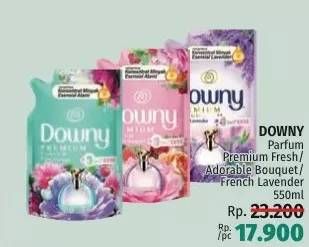 Promo Harga Downy Premium Parfum Fresh Bouquet, Adorable Bouquet, French Lavender 550 ml - LotteMart