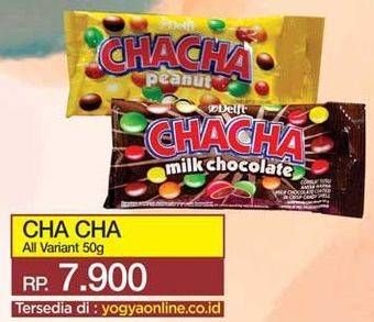 Promo Harga DELFI CHA CHA Chocolate All Variants 60 gr - Yogya