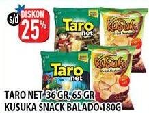 Promo Harga TARO Net Snack 36g / 65g / KUSUKA Snack Balado 180g  - Hypermart