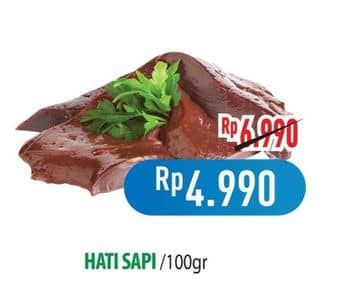 Promo Harga Beef Liver (Hati Sapi) per 100 gr - Hypermart