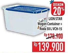 Promo Harga Lion Star Wagon Container VC-15 50000 ml - Hypermart