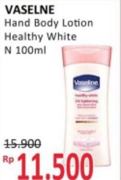 Promo Harga VASELINE Intensive Care Healthy White 100 ml - Alfamidi