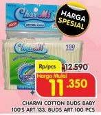 Promo Harga CHARMI Cotton Buds 133 100 pcs - Superindo