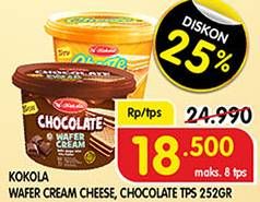 Promo Harga KOKOLA Wafer Cream Cheeze, Chocolate 252 gr - Superindo