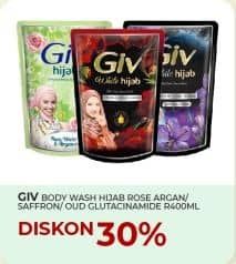 Promo Harga GIV Body Wash Rose Water Argan Oil, Saffron Niacinamide, Hijab Oud Glutacinamide 400 ml - Yogya