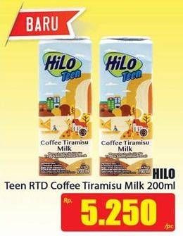 Promo Harga HILO Teen Ready To Drink Coffee Tiramisu Milk 200 ml - Hari Hari