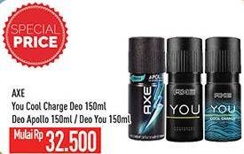 Promo Harga AXE Body Spray You Cool Charge, Apollo, DS You 150 ml - Hypermart