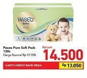 Promo Harga PASEO Baby Pure Soft 130 pcs - Carrefour