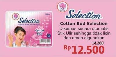 Promo Harga SELECTION Cotton Bud 180 pcs - Alfamidi