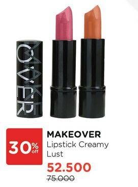 Promo Harga MAKE OVER Lipstick Creamy Lust  - Watsons