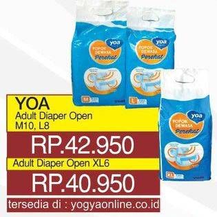 Promo Harga YOA Adult Diapers XL6  - Yogya