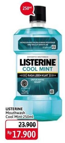 Promo Harga LISTERINE Mouthwash Antiseptic Cool Mint 250 ml - Alfamidi