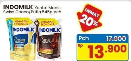 Promo Harga Indomilk Susu Kental Manis Plain, Cokelat 545 gr - Indomaret