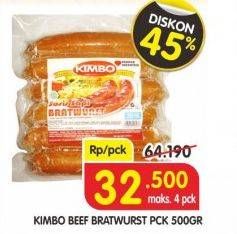 Promo Harga KIMBO Bratwurst 500 gr - Superindo