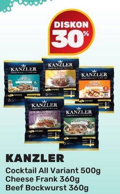 Promo Harga Kanzler Coctail 500gr/Cheese Frankfurter 360gr/Beef Bockwurst 360gr  - Yogya