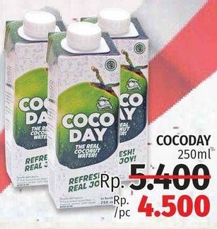 Promo Harga COCODAY Real Coconut Water 250 ml - LotteMart