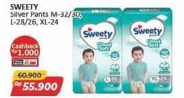 Promo Harga Sweety Silver Pants M30, M32, XL24, L26, L28 24 pcs - Alfamart