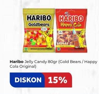 Promo Harga HARIBO Candy Gummy Gold Bears, Happy Cola 80 gr - Carrefour